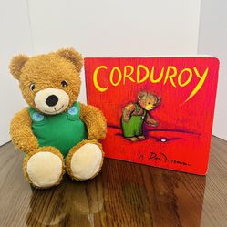 Corduroy Hardcover Book and Stuffed Bear Set