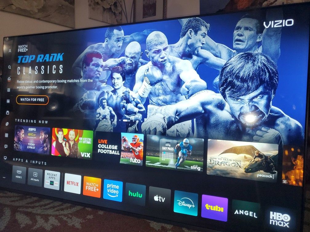 80" Vizio Chromcast Smart Tv Streaming Apps 4k Basically New Less Than  4 Months Old.  Great Quality Pic No Scratch.  Tv Has No Legs It Was Mounted 