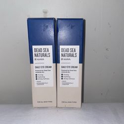 Dead Sea Naturals by AHAVA Daily Eye Cream, for Puffiness+Dark Circles, 2 Packs
