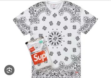 Supreme x Hanes Bandanna (2Pack)Tagless Tees Size XL