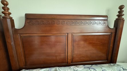 Cherry Color Full Bedroom Set 