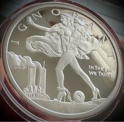 2021 2oz Silver Shield Blinded Liberty .999 Silver Proof Round