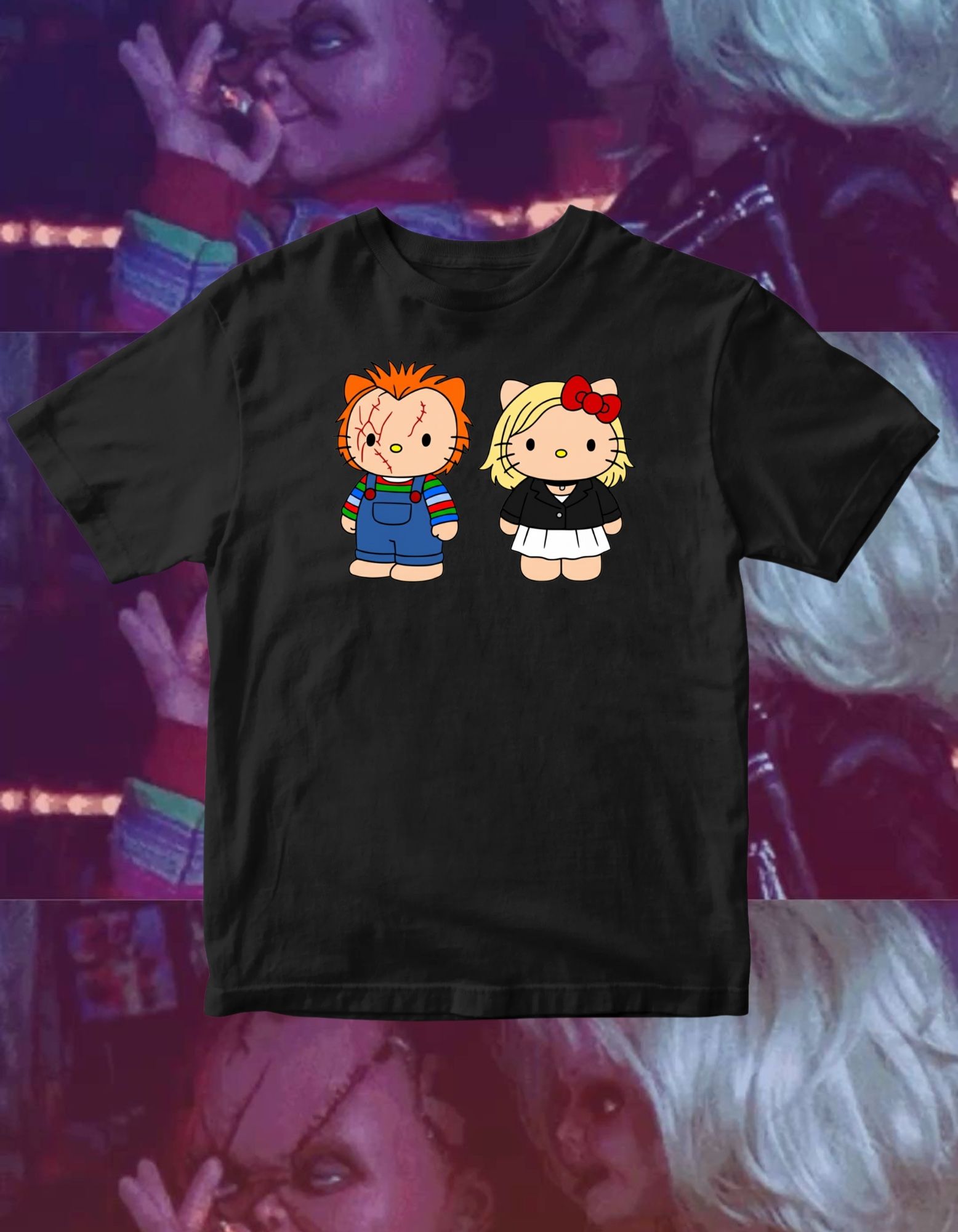Hello Kitty Chucky And Bride Of Chucky T-Shirt