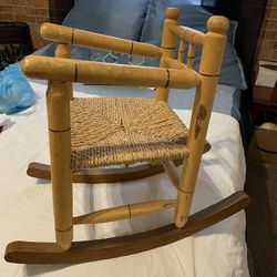 Child’s Rocking Chair Wood Plant Holder