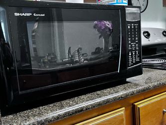 Sharp Carousel Black Countertop Microwave