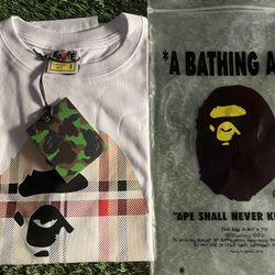 Bape Tee Burberry 
