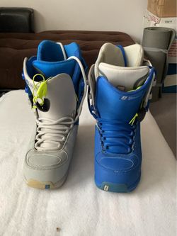 Snowboard Boots Blue and Gray Lace-Up