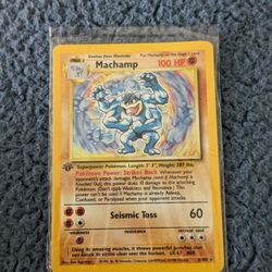 Pokémon Card Machamp Holographic First Edition