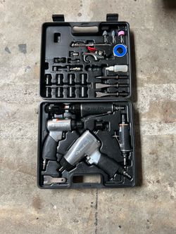 Husky Air Tool Kit – Impact Wrench, Ratchet, Air Hammer + Accessories (Complete Set)