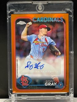 ⚾️2024 Topps Chrome⚾️ SONNY GRAY 🍊Orange Wave /25 Autograph🔥