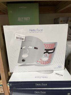 Hello Face Red Light Therapy System, Led Face Mask M500 Gray Color / 4 Light New