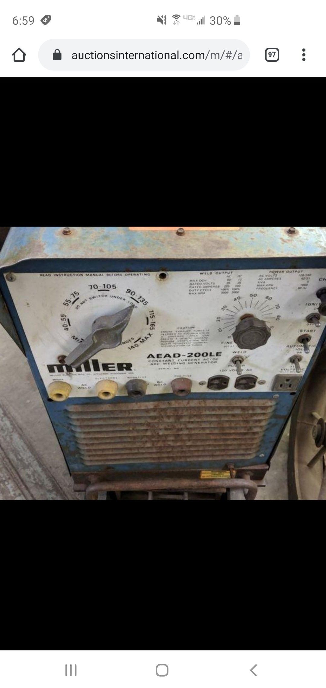 Miller gas welder generator ac DC arc stick welder