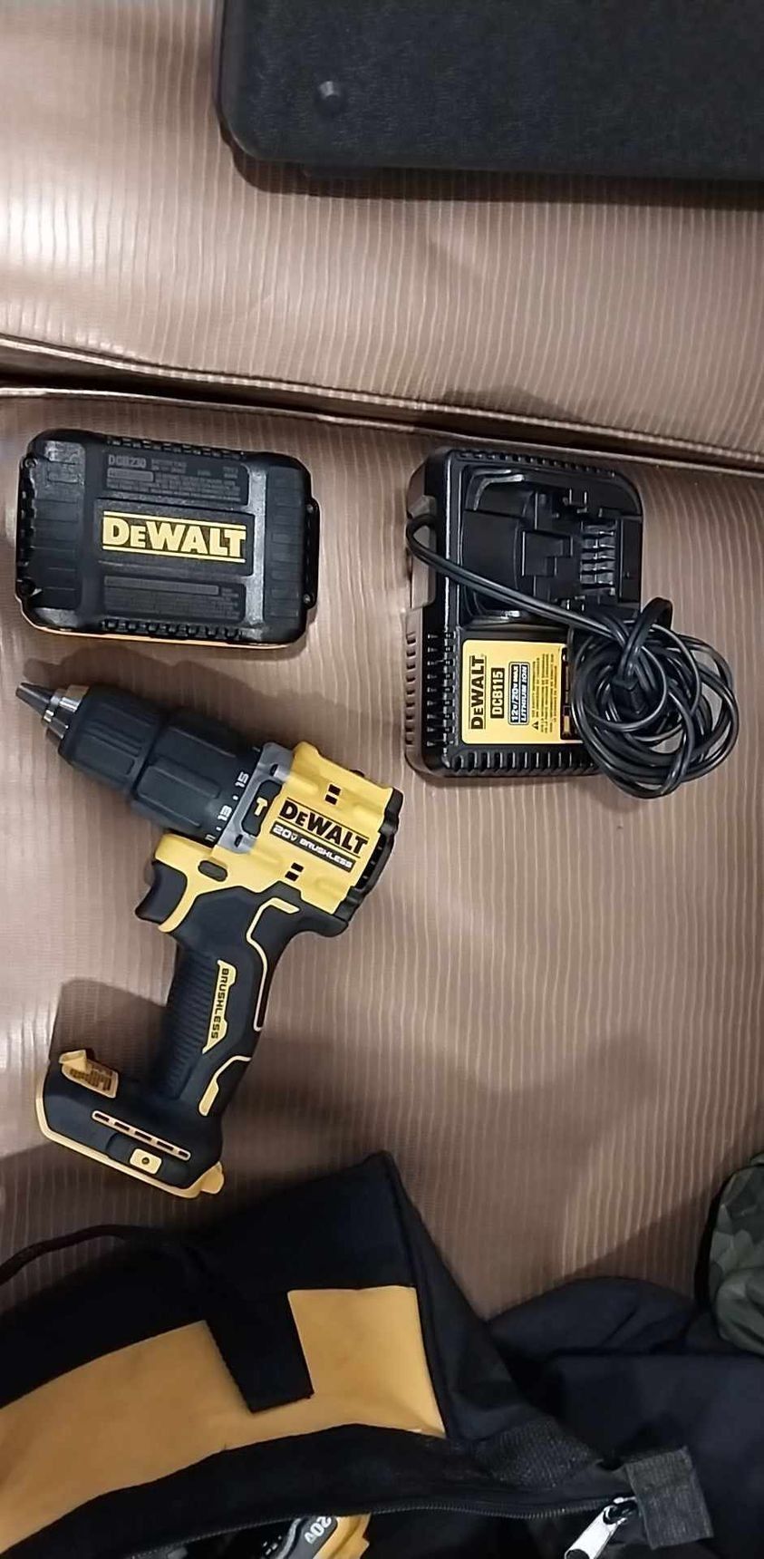 Brand New Drill And Charger And Battery With Drill Bit Sets