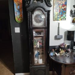 Custom Black Grandfather Clock. 