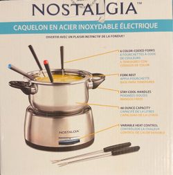 Nostalgia Electric Stainless Steel Fondue Set