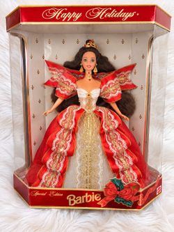 Barbie Holiday Special Edition Red and Gold Gown