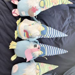 Beach Gnomes table cloth/ blanket weights
