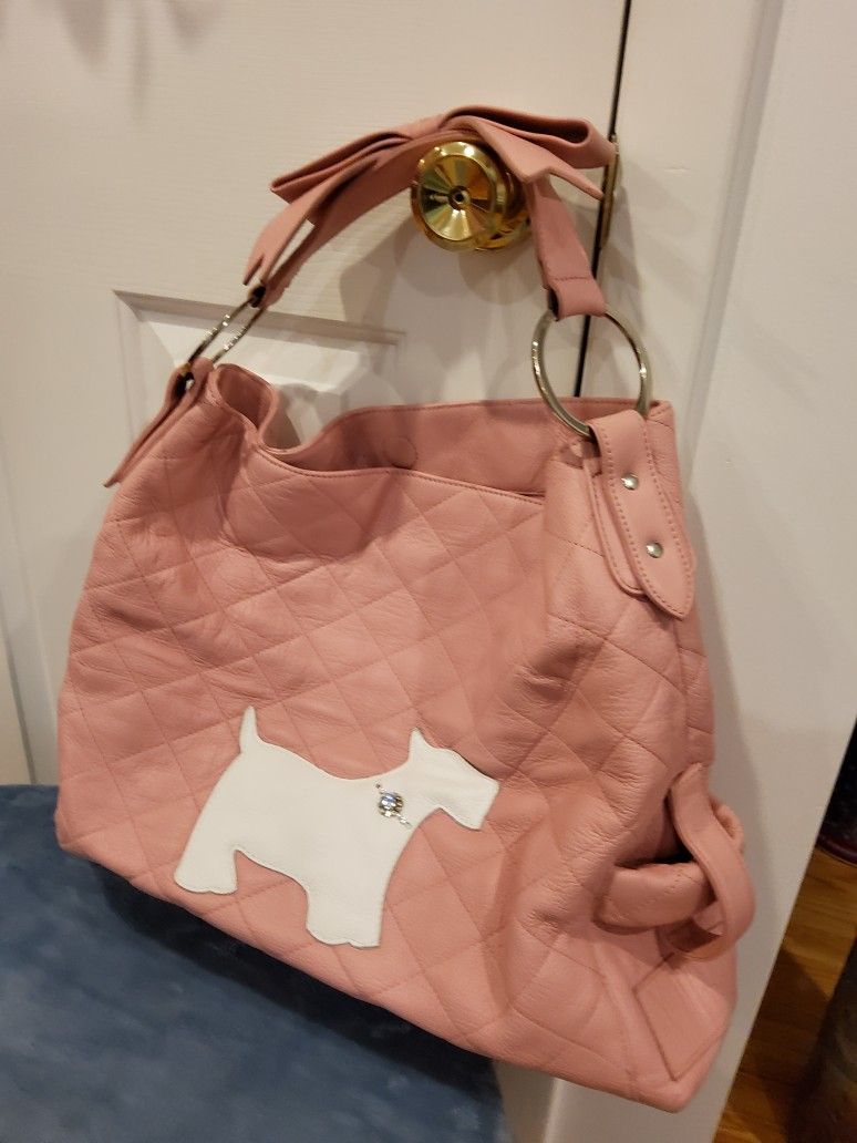 MY FLAT IN LONDON PINK LEATHER BAG