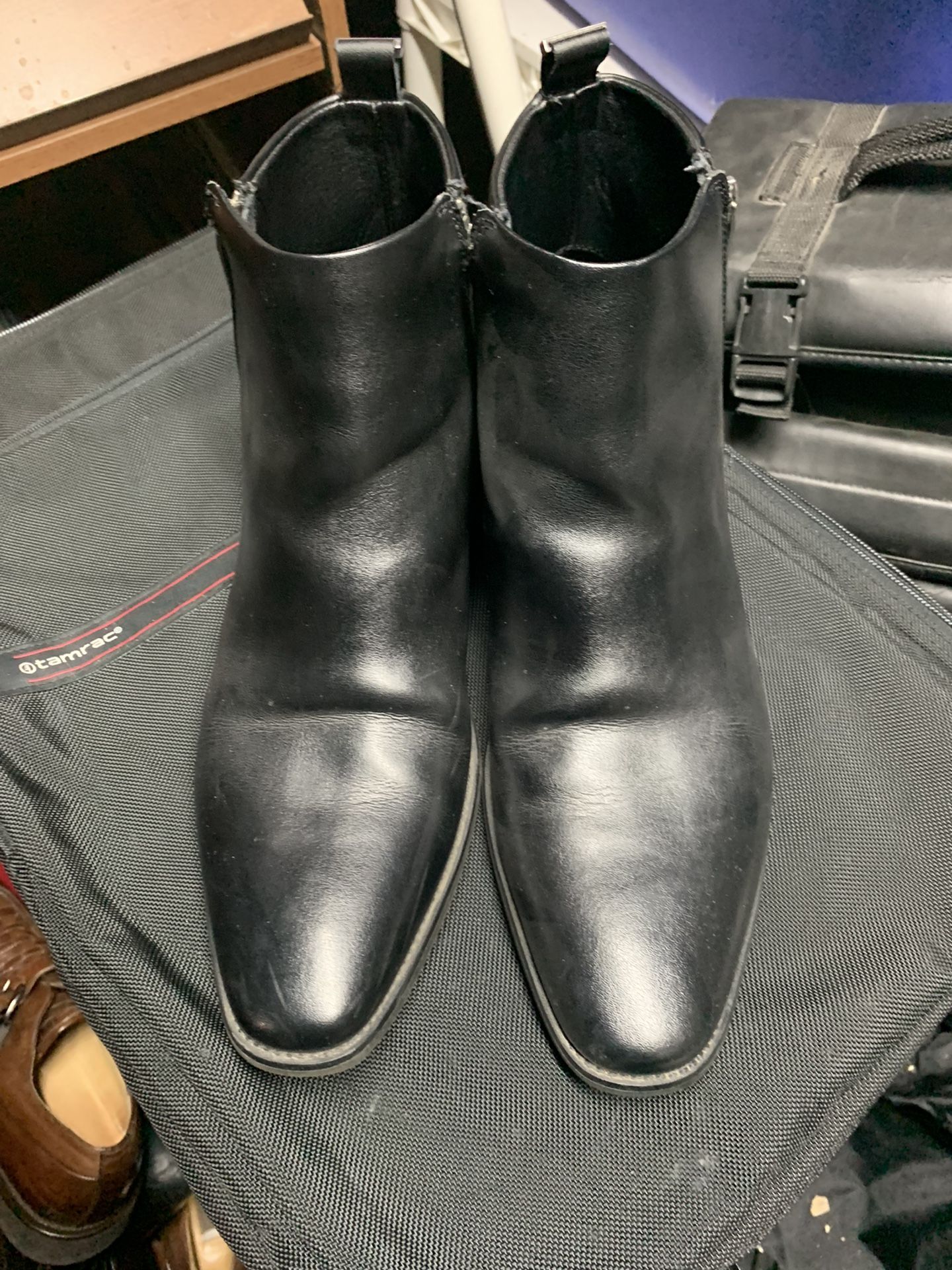 Calvin Klein Raxton Men’s Black Leather Ankle Boots Size 11