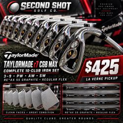 🔥 TaylorMade r7 CGB MAX Irons – Complete 10-Club Graphite Set! 🔥