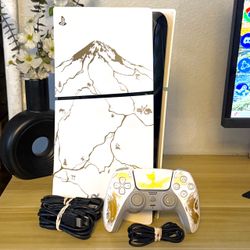 Ps5 Slim Disc 1TB Ghost of Yotei Edition with Controller and Cables