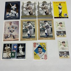 Lou Gehrig Lot Of 11 Modern Baseball Cards New York Yankees Baseball HOF
