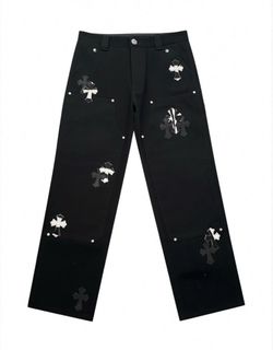 Chrome Hearts Carhartt Carpenter Pants with Cross Patches