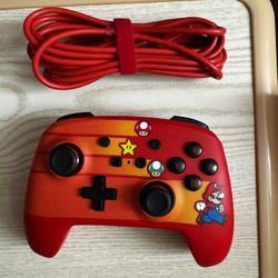Wired Mario Controller For Nintendo Switch