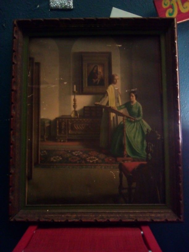 "The Sampler" By Leonard Campbell Taylor Vintage Antique Artwork