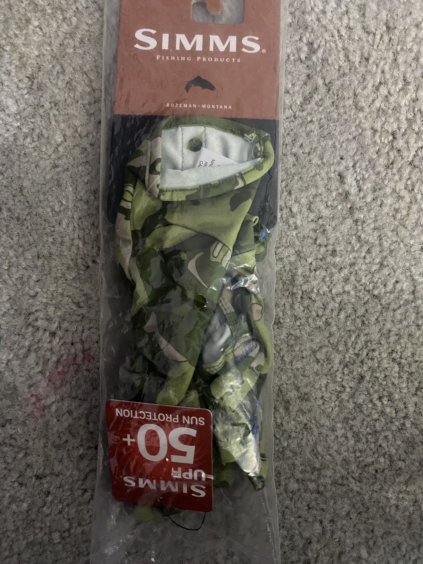 Simms Medium Fishing Gloves UPF 50+ Solar flex Camo
