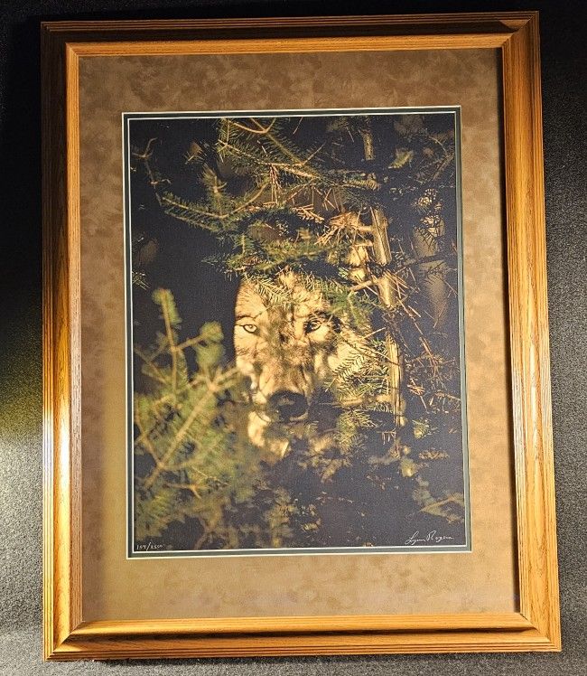 Rare Limited Edition Signed & Numbered By Artist Title "Autumn Eyes" 29"X24" Professionally Framed!