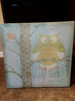 Owl wall picture 24x24