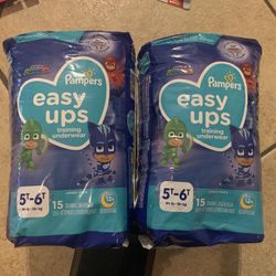 2 Brand New Pampers Easy Ups 5-6t  $15 For Both 