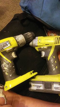 Ryobi drill and impact drill work great 1 battery for both