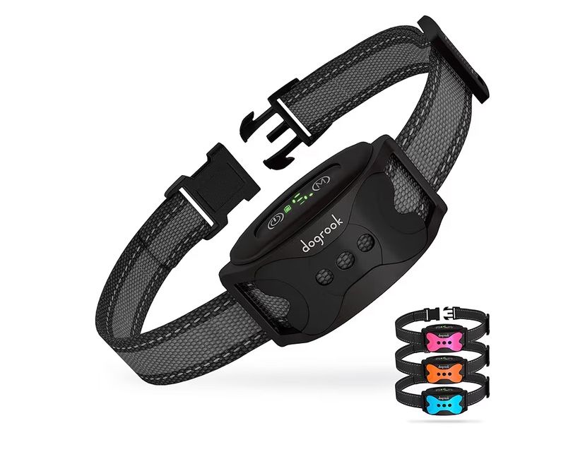 DogRook Rechargeable Dog Bark Collar - No Shock Training Smart Collar - Beep & Vibrating - Anti Bark
