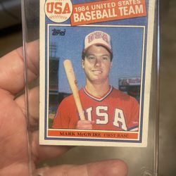 Mark McGwire Olympic Rookie Card 
