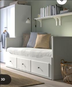 White Twin bed