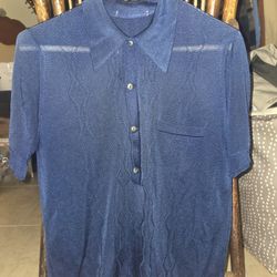 Vintage 60/70s Knit Polo Shirt Size S/M