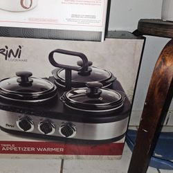  TRIPLE APPETIZER WARMER