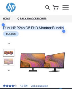Dual HP P24h G5 FHD Monitor Bunde