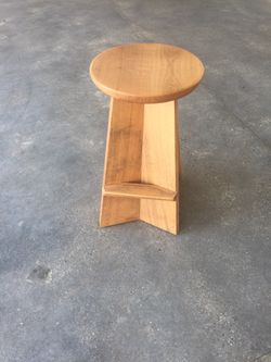 High solid wood stool