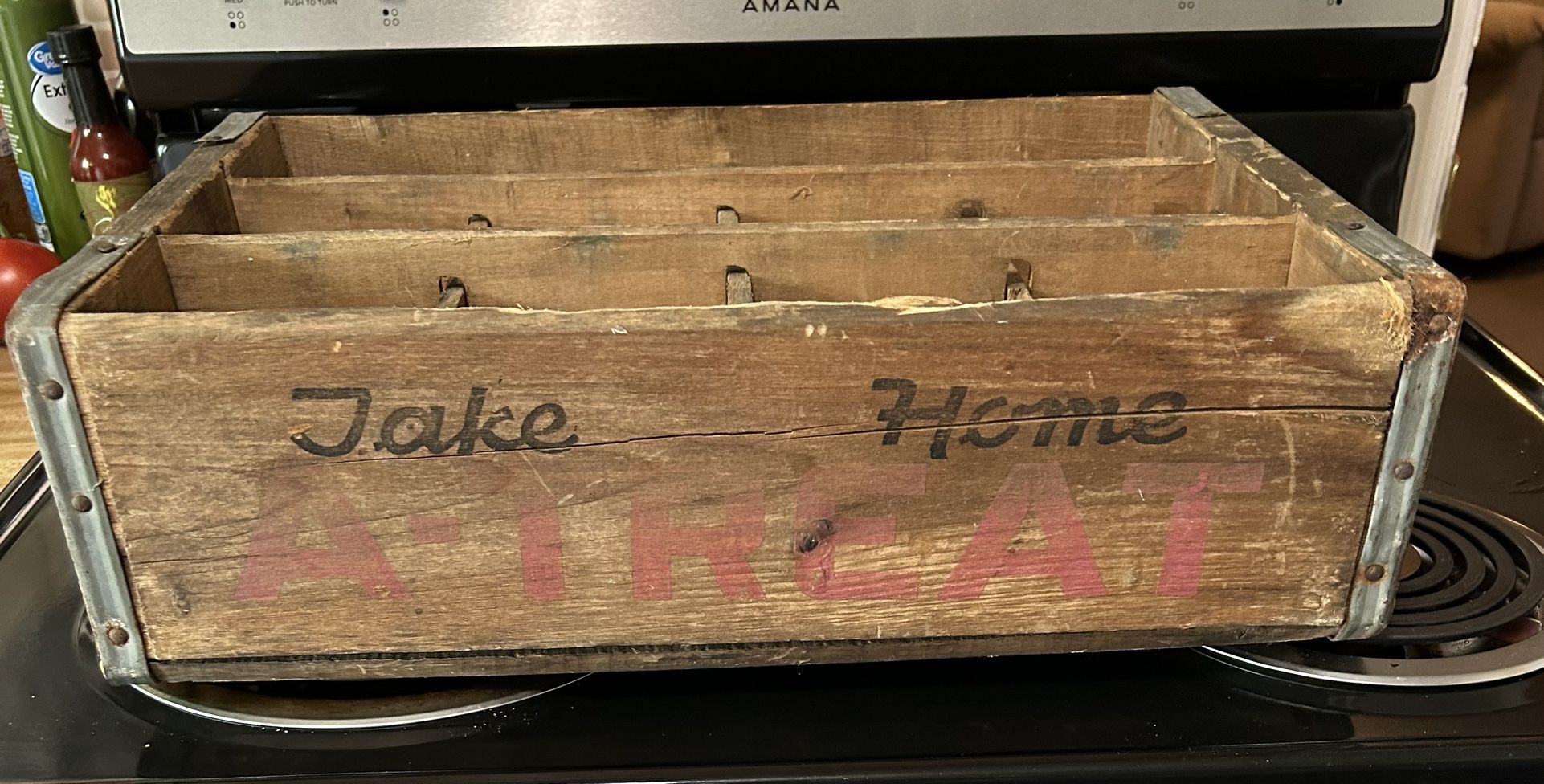 Vintage A-treat Beverage Crate
