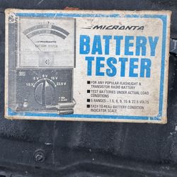 vintage Micronta battery tester, model 22-030A, sold by Radio Shack