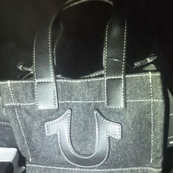 Nwt TRUE religion Black Denim Bag