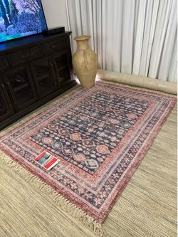 Opalhouse Alexandra Floral Printed Border Persian Area Rug  5'x7'