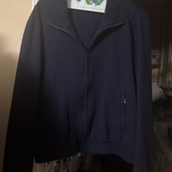 Emporio Armani stretch nylon zip-front jacket.