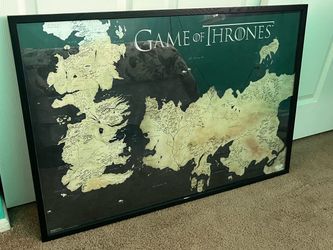 Game of Thrones framed map