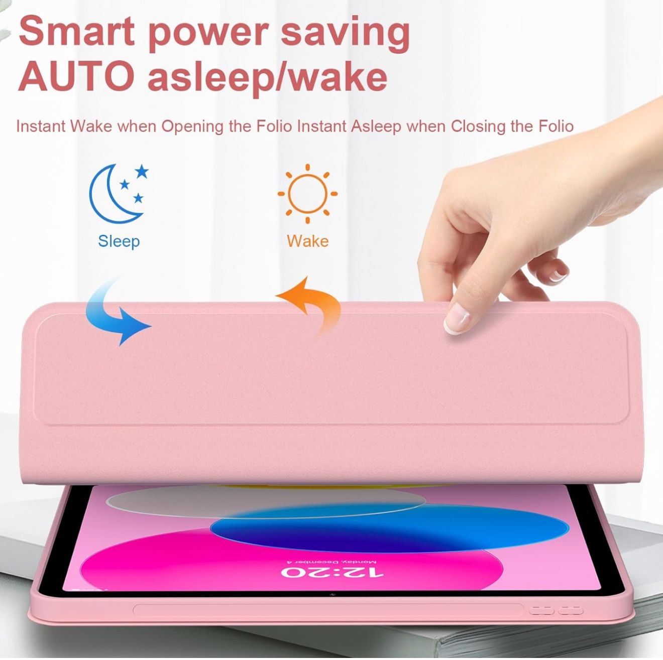10th Generation IPad Pink Case With LED keyboards (NO IPAD INCLUDED)