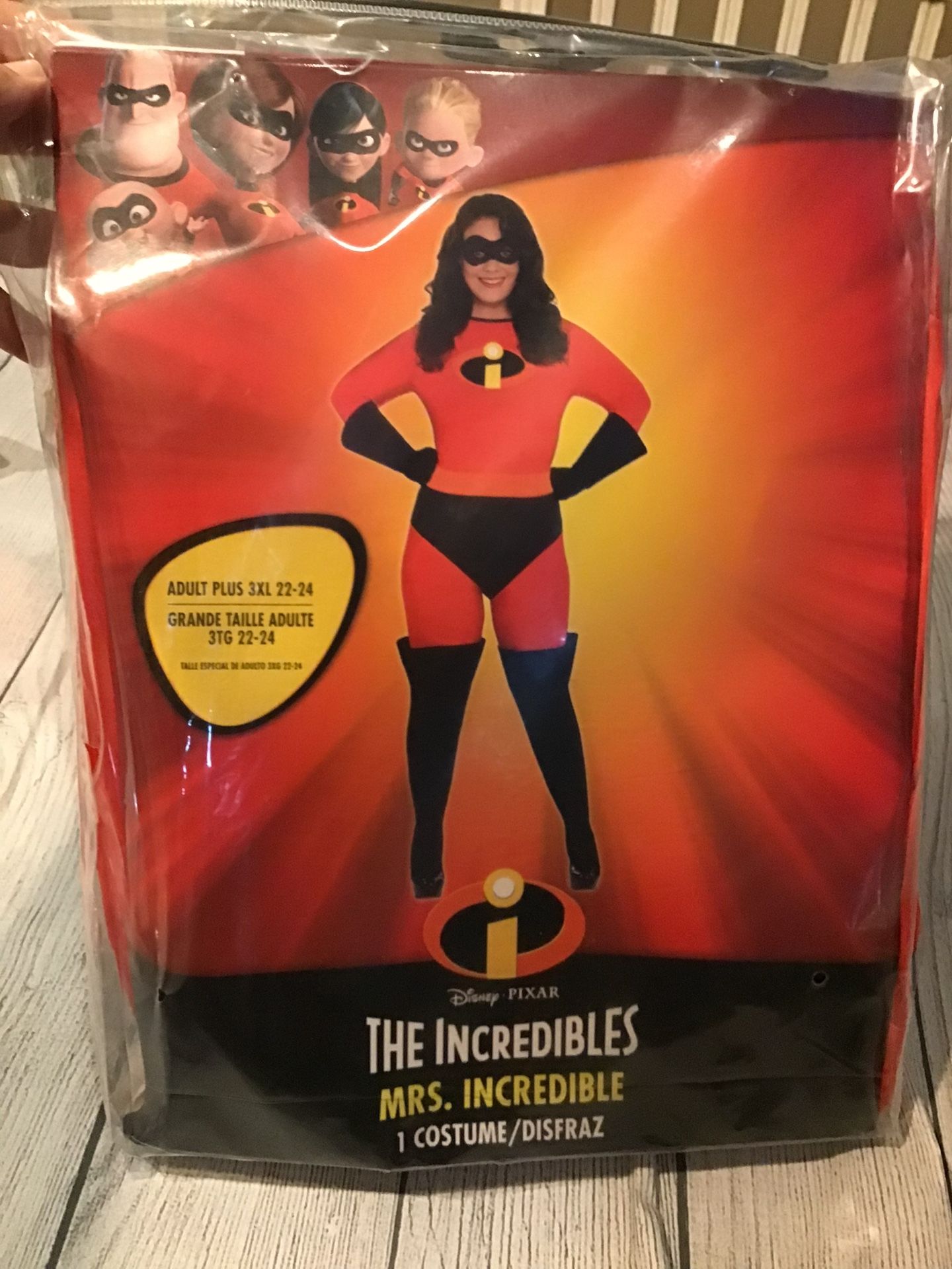 Disney The Incredibles Mrs. Increidble Adult Costume Size 3xl (22-24) -NEW