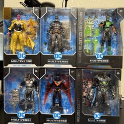 McFarlane Toys DC Multiverse Lot of 6 Figures - Batman Green Lantern Cyborg